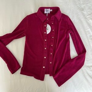 Elody Fuschia Pink Button Down Top Princess Polly US 2